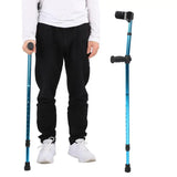 Adjustable Telescopic Underarm Cane Crutch Crutches Aluminum Alloy for Disabled Seniors Elderly Portable Folding Walking Stick O