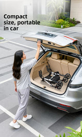 ‌440lbs Heavy-Duty Senior Mobility Rollator Walkers Foldable Sit /Push Walker /Shopping Basket&Adjustable Handles‌ Shopping Cart