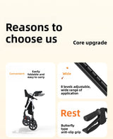 ‌440lbs Heavy-Duty Senior Mobility Rollator Walkers Foldable Sit /Push Walker /Shopping Basket&Adjustable Handles‌ Shopping Cart