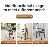 The elderly walking walker multi-functional four-legged crutches walking hemiplegia rehabilitation