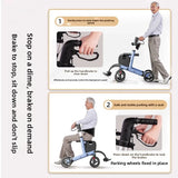 New Walker for The Elderly Rehabilitation Walking Anti-Fall Adjustable Folding Walking Rollator Walker with Arm Support Walkers
