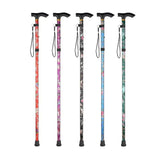 Hiking Camping Mountaineering Poles Printing Walking Stick Telescopic Baton Trekking Poles Folding Cane Crutches Pole Unisex