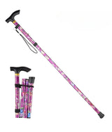 Hiking Camping Mountaineering Poles Printing Walking Stick Telescopic Baton Trekking Poles Folding Cane Crutches Pole Unisex