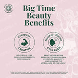 Creatine & Collagen Powder Stick Pack Exercise Strength Recovery & Skin Health Support Daily Nutrition Supplement 20 Servings