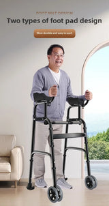 The elderly walking walker multi-functional four-legged crutches walking hemiplegia rehabilitation