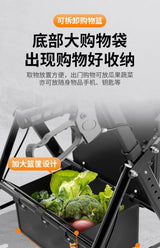 Folding Rollator Walkers for Seniors & Aluminum 4 Wheel Adult Walker Mobility Walkers Walking Stick with Seat Transport Chairs