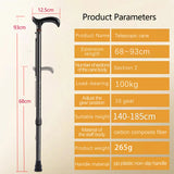 Carbon Fiber Trekking Poles for Hiking And Walking Anti-Slip Elderly Walking Sticks with Supportive Cylindrical Handle