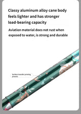 Hiking Camping Mountaineering Poles Printing Walking Stick Telescopic Baton Trekking Poles Folding Cane Crutches Pole Unisex