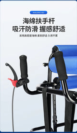 Upgrade Eight Wheeled Rollator Walker with Handbrake, Lower Limb Rehabilitation Training Standing Stands Walkers for The Elderly