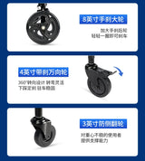 Upgrade Eight Wheeled Rollator Walker with Handbrake, Lower Limb Rehabilitation Training Standing Stands Walkers for The Elderly