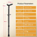 Carbon Fiber Trekking Poles for Hiking And Walking Anti-Slip Elderly Walking Sticks with Supportive Cylindrical Handle