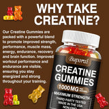 Creatine Monohydrate Gummies - Enhance Energy, Promote Muscle Growth, Improve Endurance, and Athletic Performance - 60pcs