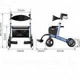 New Walker for The Elderly Rehabilitation Walking Anti-Fall Adjustable Folding Walking Rollator Walker with Arm Support Walkers