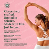 Creatine & Collagen Powder Stick Pack Exercise Strength Recovery & Skin Health Support Daily Nutrition Supplement 20 Servings