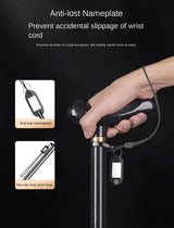 Carbon Fiber Trekking Poles for Hiking And Walking Anti-Slip Elderly Walking Sticks with Supportive Cylindrical Handle