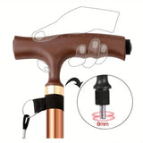 Aluminium Elbow Crutches Folding Cane with Led Light Adjustable Hiking Walking Cane Stick for Elderly with Cushion T Handle