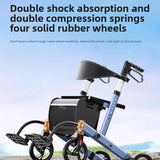 New Walker for The Elderly Rehabilitation Walking Anti-Fall Adjustable Folding Walking Rollator Walker with Arm Support Walkers