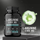 L-Arginine Capsules Supplement - for Energy, Strength and Endurance Support During Exercise | Muscle Mass, Non-Gmo