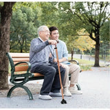 Aluminium Elbow Crutches Folding Cane with Led Light Adjustable Hiking Walking Cane Stick for Elderly with Cushion T Handle