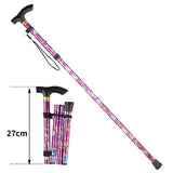 Hiking Camping Mountaineering Poles Printing Walking Stick Telescopic Baton Trekking Poles Folding Cane Crutches Pole Unisex