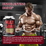 Men's Max Load Capsules - Supports Muscle Mass and Vitality,Daily Immune Health Supplement,Non-GMO