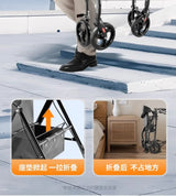 Folding Rollator Walkers for Seniors & Aluminum 4 Wheel Adult Walker Mobility Walkers Walking Stick with Seat Transport Chairs