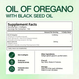 300 Capsules Oil Of Oregano with Black Seed Oil - Natural Antioxidants for Fitness Nutritional Support - Highly Effective