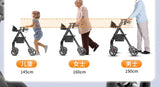 Folding Rollator Walkers for Seniors & Aluminum 4 Wheel Adult Walker Mobility Walkers Walking Stick with Seat Transport Chairs