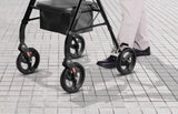 Folding Rollator Walkers for Seniors & Aluminum 4 Wheel Adult Walker Mobility Walkers Walking Stick with Seat Transport Chairs