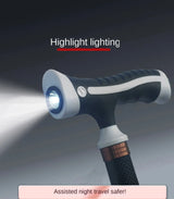 Carbon Fiber Trekking Poles for Hiking And Walking Anti-Slip Elderly Walking Sticks with Supportive Cylindrical Handle