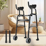 The elderly walking walker multi-functional four-legged crutches walking hemiplegia rehabilitation