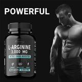 L-Arginine Capsules Supplement - for Energy, Strength and Endurance Support During Exercise | Muscle Mass, Non-Gmo