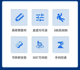 Upgrade Eight Wheeled Rollator Walker with Handbrake, Lower Limb Rehabilitation Training Standing Stands Walkers for The Elderly