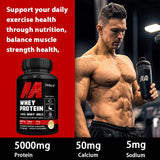 Whey Protein Capsuels, with 5000mg Protein, Supports Recovery,  Supplement for Balanced Muscle Health, Immunity, NON-GMO
