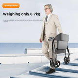 Folding Rollator Walkers for Seniors & Aluminum 4 Wheel Adult Walker Mobility Walkers Walking Stick with Seat Transport Chairs