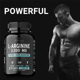L-Arginine Capsules Supplement - for Energy, Strength and Endurance Support During Exercise | Muscle Mass, Non-Gmo