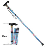 Hiking Camping Mountaineering Poles Printing Walking Stick Telescopic Baton Trekking Poles Folding Cane Crutches Pole Unisex