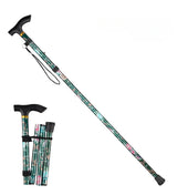 Hiking Camping Mountaineering Poles Printing Walking Stick Telescopic Baton Trekking Poles Folding Cane Crutches Pole Unisex