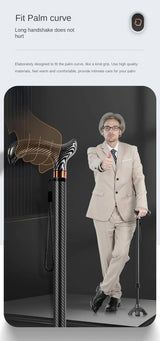Carbon Fiber Trekking Poles for Hiking And Walking Anti-Slip Elderly Walking Sticks with Supportive Cylindrical Handle
