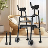 The elderly walking walker multi-functional four-legged crutches walking hemiplegia rehabilitation