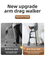 The elderly walking walker multi-functional four-legged crutches walking hemiplegia rehabilitation