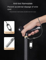 Carbon Fiber Trekking Poles for Hiking And Walking Anti-Slip Elderly Walking Sticks with Supportive Cylindrical Handle