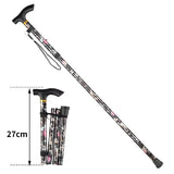 Hiking Camping Mountaineering Poles Printing Walking Stick Telescopic Baton Trekking Poles Folding Cane Crutches Pole Unisex