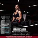 L-Arginine Capsules Supplement - for Energy, Strength and Endurance Support During Exercise | Muscle Mass, Non-Gmo