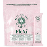 Creatine & Collagen Powder Stick Pack Exercise Strength Recovery & Skin Health Support Daily Nutrition Supplement 20 Servings