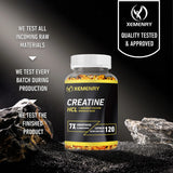 Creatine HCl - Boosts Energy Endurance and Muscle Mass ,Improved Athletic Performance - 120 Capsules